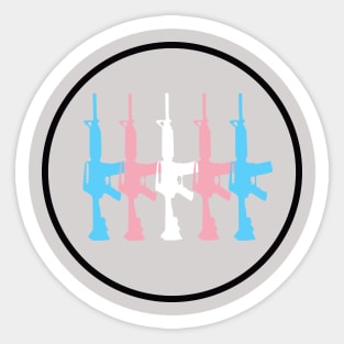 Trans Pride Flag Rifles Sticker